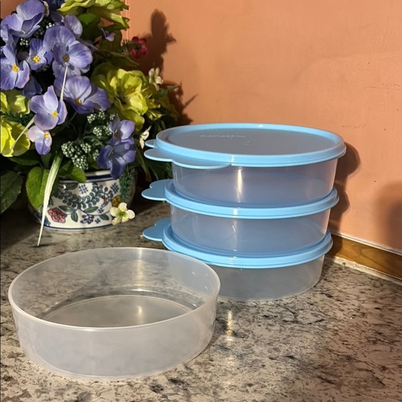 Tupperware Blue and White Food Storage Set - Picture 3 of 4